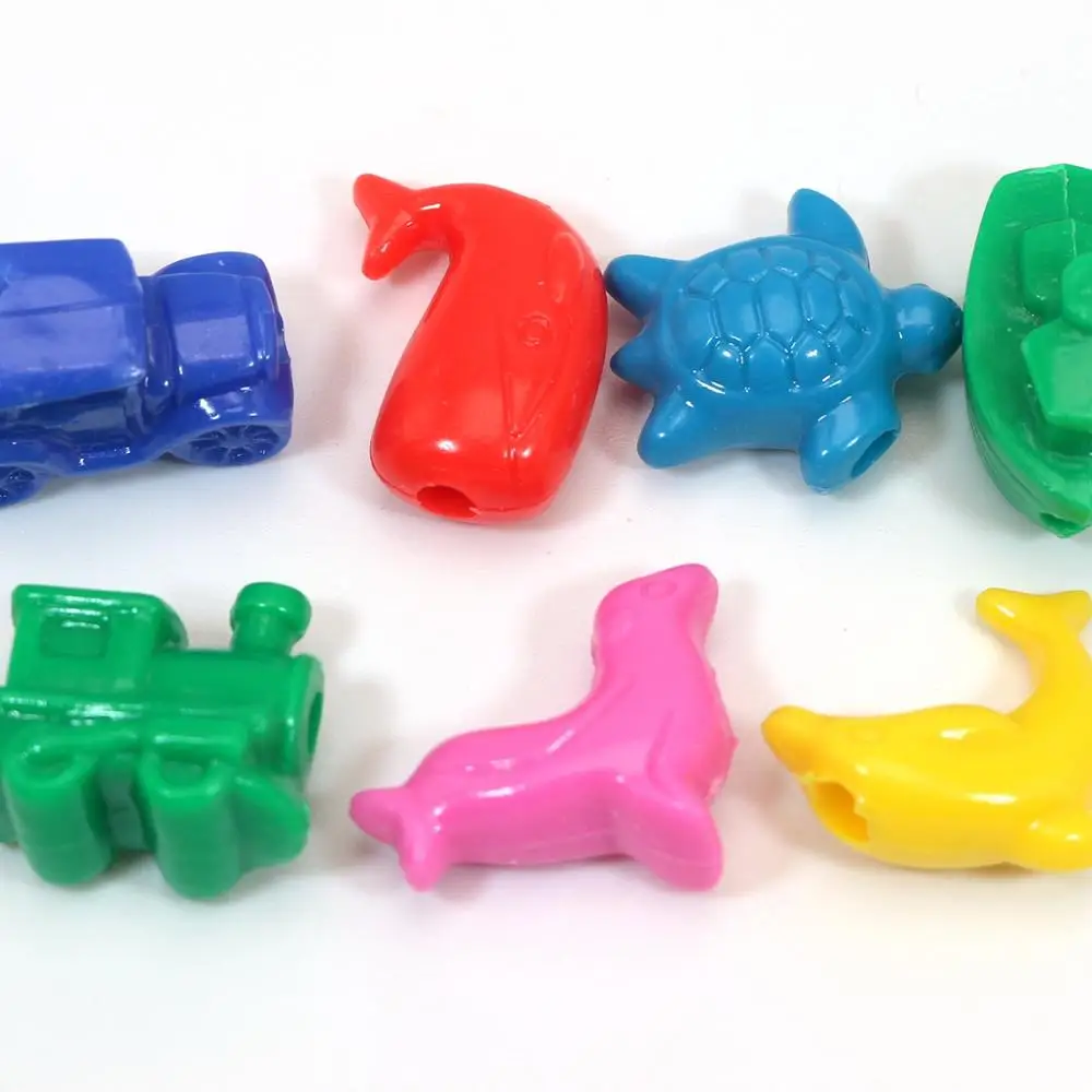 30 Mieszane Bubblegum Kolor Akryl Duże Różne Zabawne Koraliki Zwierzęcy Samochód Delfin z otworem 4mm Dzieci Rzemiosło DIY Biżuteria — zdjęcie 6