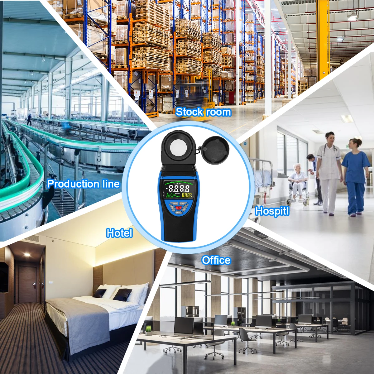 Hold Peak  HP-8801A  Digital Illuminance Meter with High Accuracy, Fast Response Time and Wider Measurement Range