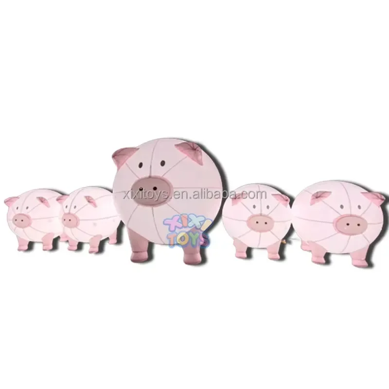 Custom Pink Inflatable Piggy Bank Helium Balloon LED Light Up Airtight Model For Outdoor Promotion Events Decorations Large