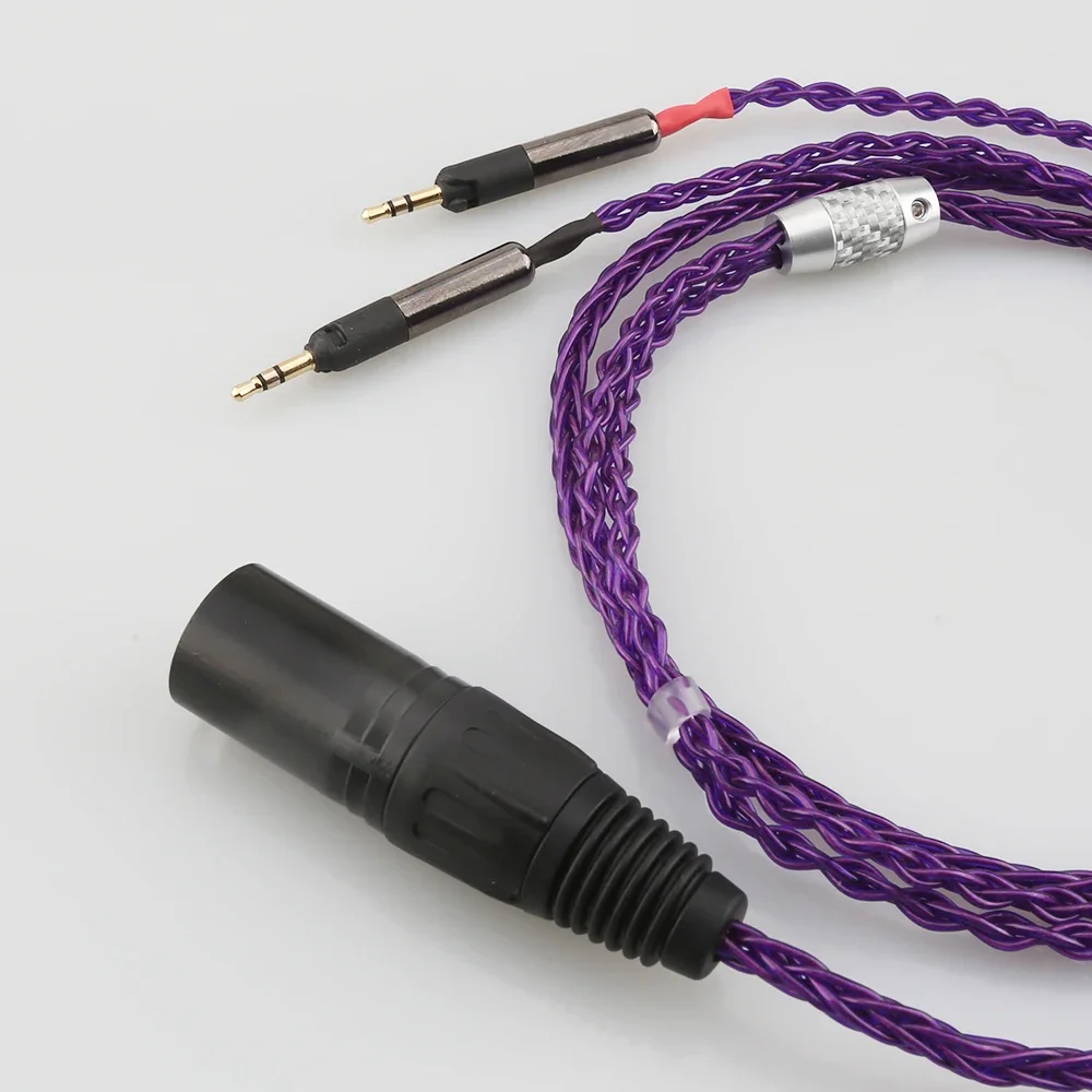 Audiocrast P819AG XLR 4POLES мужской 8-ядерный прозрачный посеребренный плетеный кабель для наушников для ATH-R70X