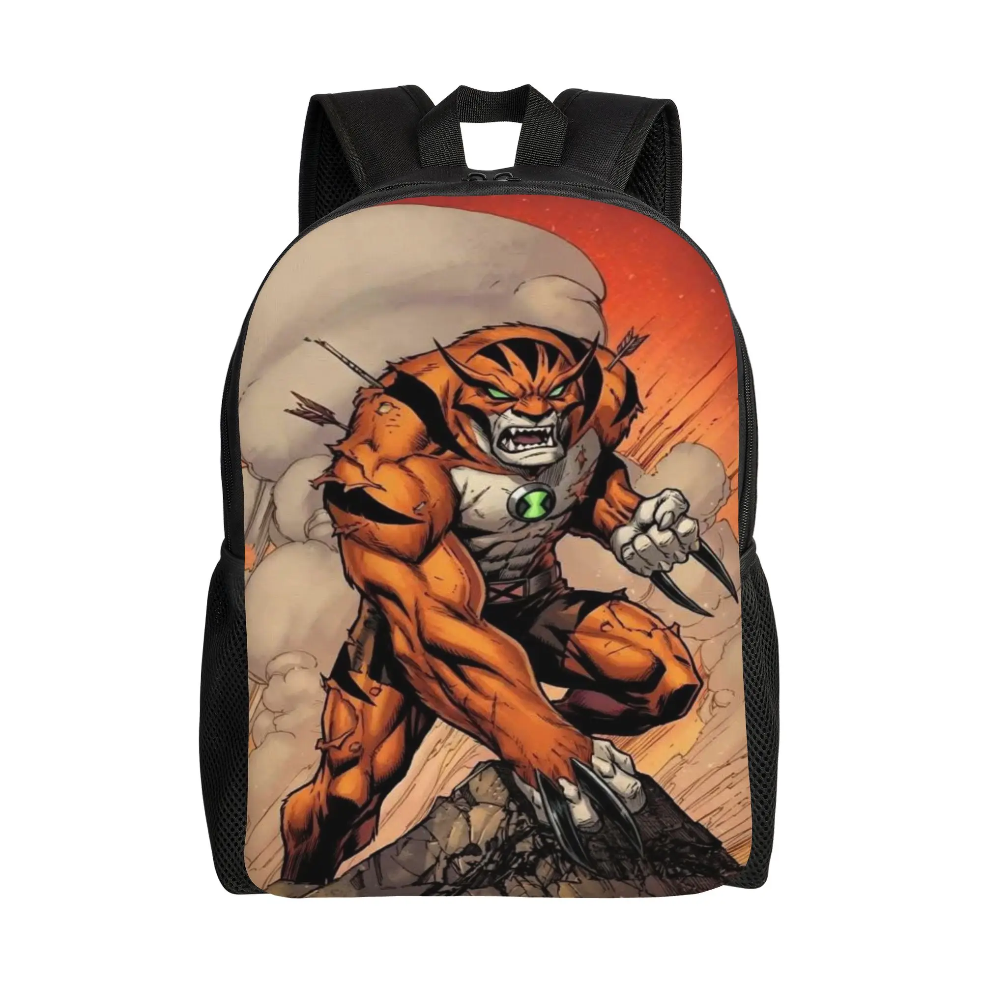 Laptop Bag Back to school season Orange Tiger Alien Hero Claws  Personalised Backpack