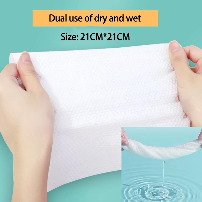 Extra Thick Disposable Facial Towels Gentle and Absorbent Cotton Makeup Remover  Reusable Wipes Wet And Dry Pearl Cotton Makeup