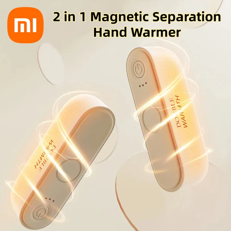 Xiaomi 2 w 1 magnetyczny podgrzewacz do rąk przenośny 3-temperaturowy regulowany podgrzewacz zimowy trwały bezpieczny podgrzewacz kieszonkowy do rąk