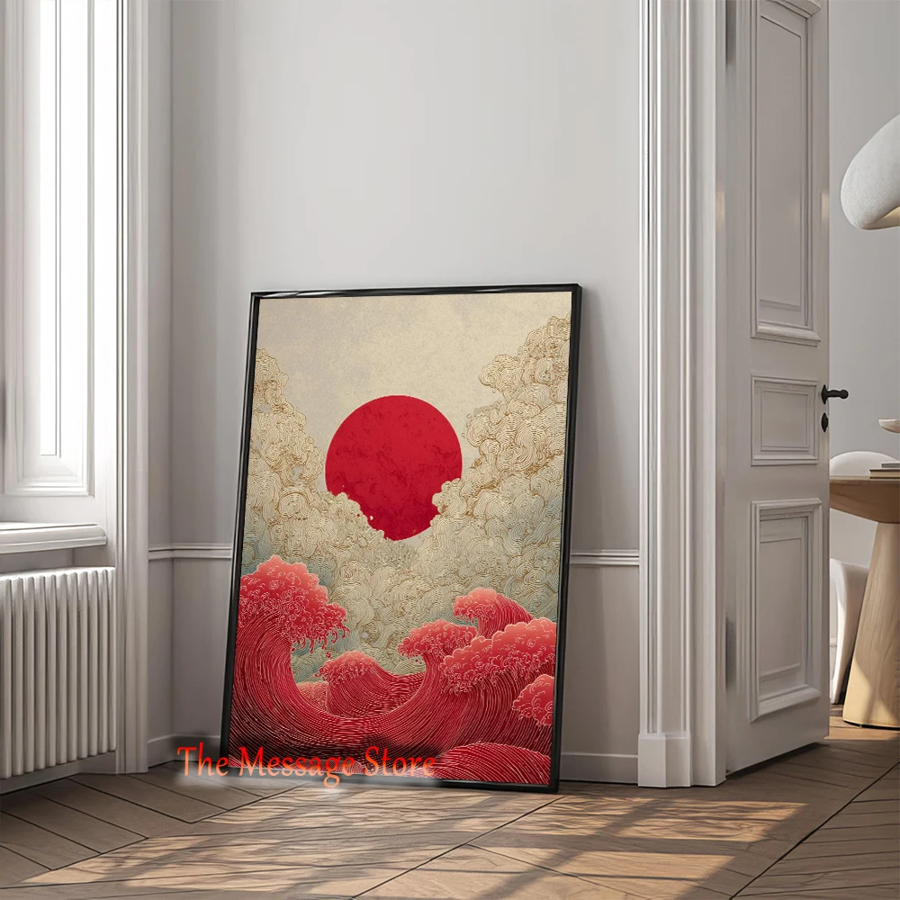 Póster de paisaje japonés abst - Japanese Lifestyle In Japanese reseña y precio