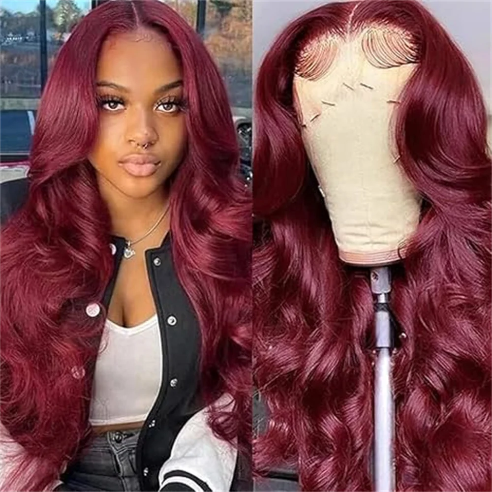 body-wave-99j-burgundy-13x4-transparent-lace-front-wig-human-hair-pre-plucked-brazilian-for-women-with-baby-hair-180-density