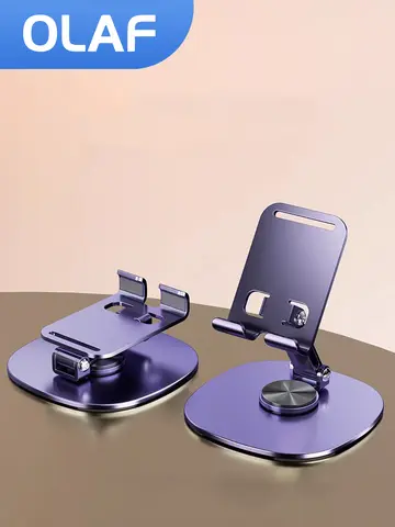 Olaf Rotating Table Cell Phone Holder Support Desktop Stand For iPad Samsung iPhone 15 14 13 Mobile Mount