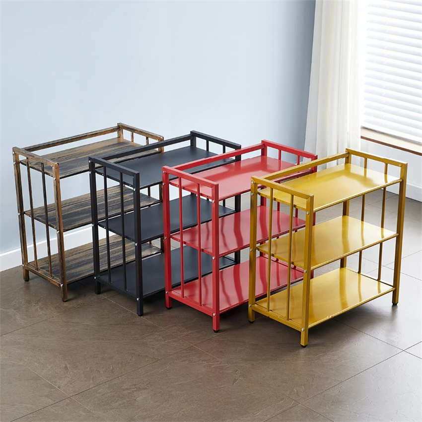 Hot Pot Restaurant Hotel Simple Kitchen Storage Rack Storage Rack Multi Layer Vegetable Storage Rack Portable Metal Trolley