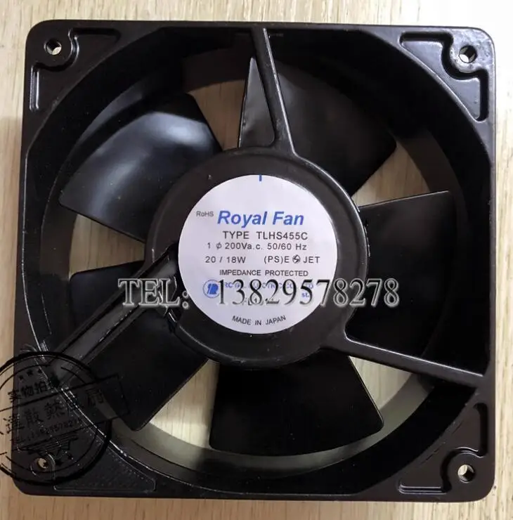 

Royal Fan TLHS455C AC 200V 20/18W 120x120x38mm Server Cooling Fan