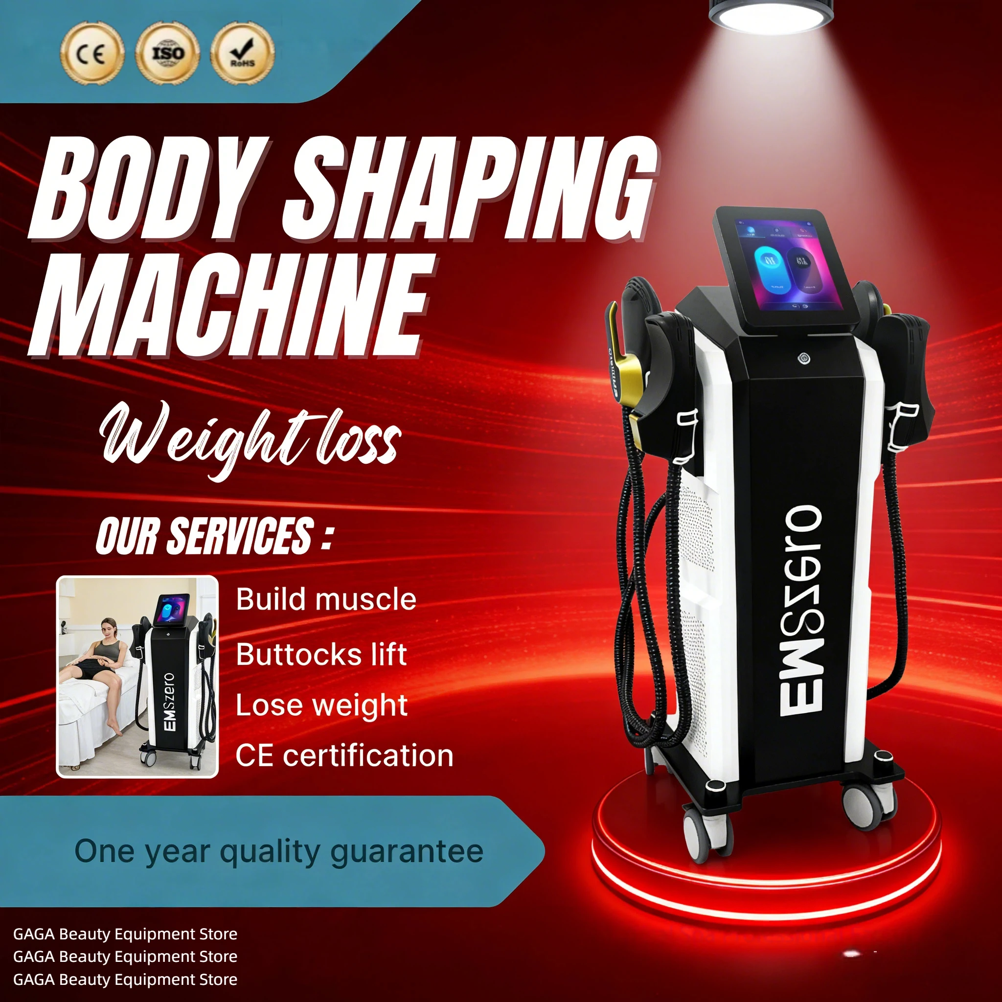 

EMSZERO Salon-Grade Body Toning Instrument, Advanced EMS Tech—Slim & Firm Without Hard Exercise, For All Skin Types
