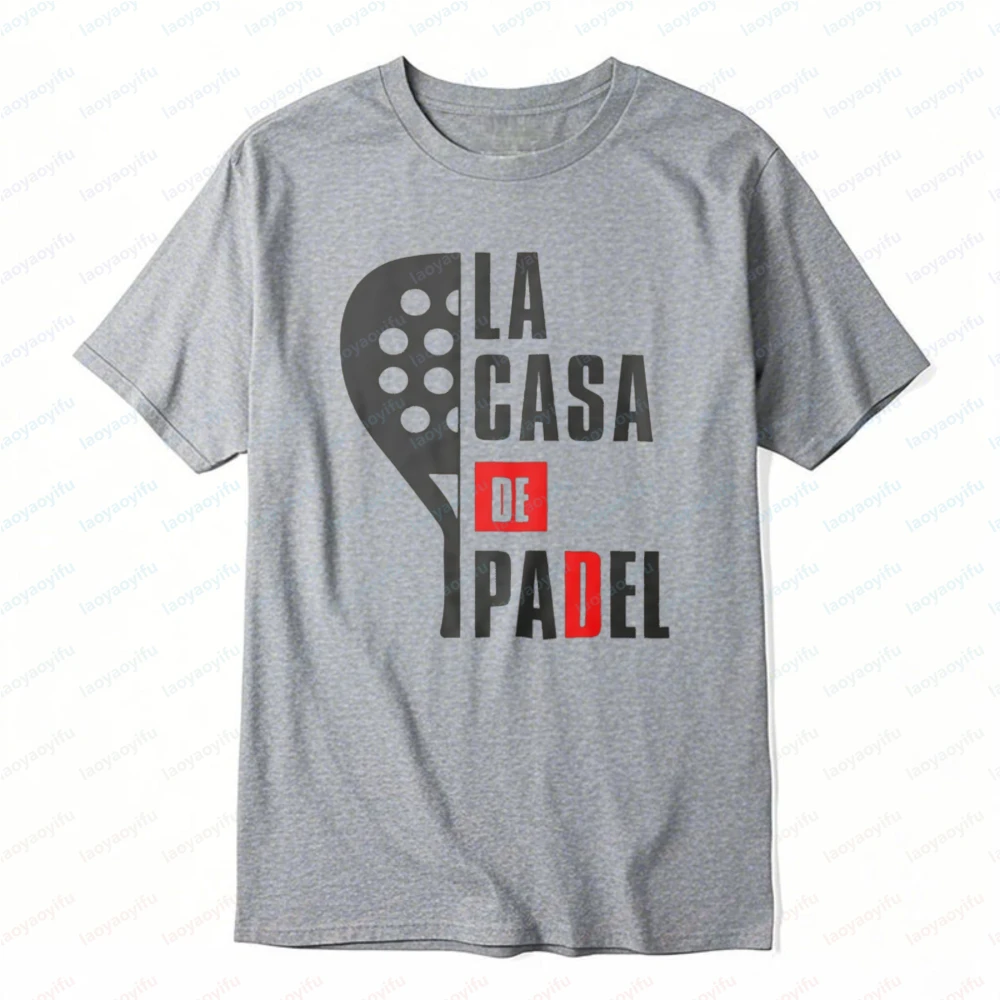 La Casa De Padel Graphic Cotton Tee Vintage Classics Tennis Tops Casual Fashion Trendy Sport Style Tshirt Homme Outdoors Clothes
