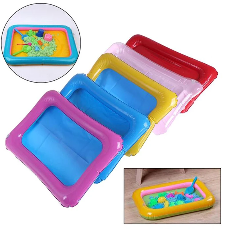 Indoor Magic Play Sand Children Toys Mars Space Inflatable Sand Tray Accessories Plastic Mobile Table Kid Party Toy