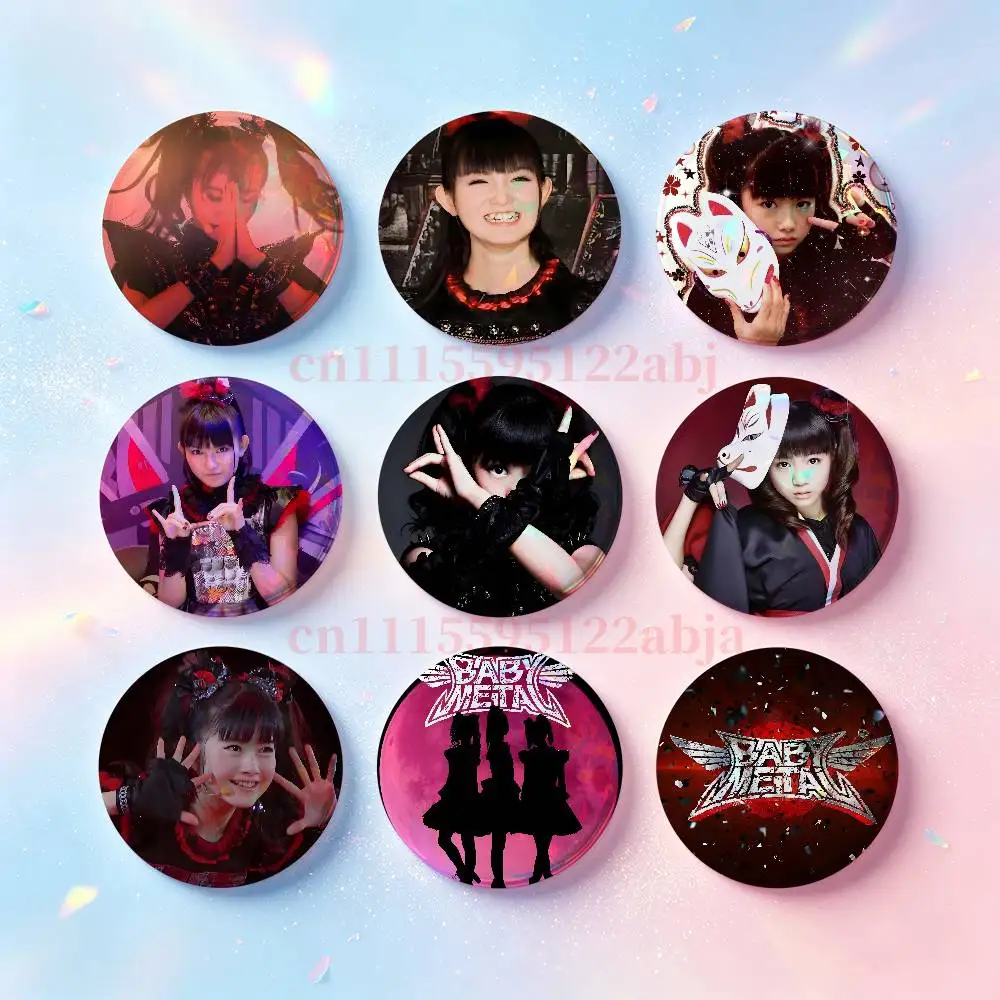 B-BABYMETAL Badges 25 32 44 58 75 mm Round Customizable Wholesale Fan goods Self-made fan freebies