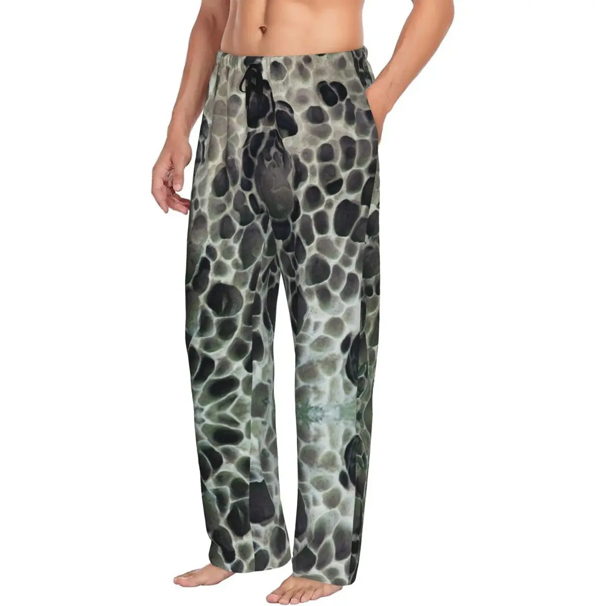 Custom Printed Men's Pajama Pants Nature Sleepwear Sleep Lounge Bottoms with Pockets