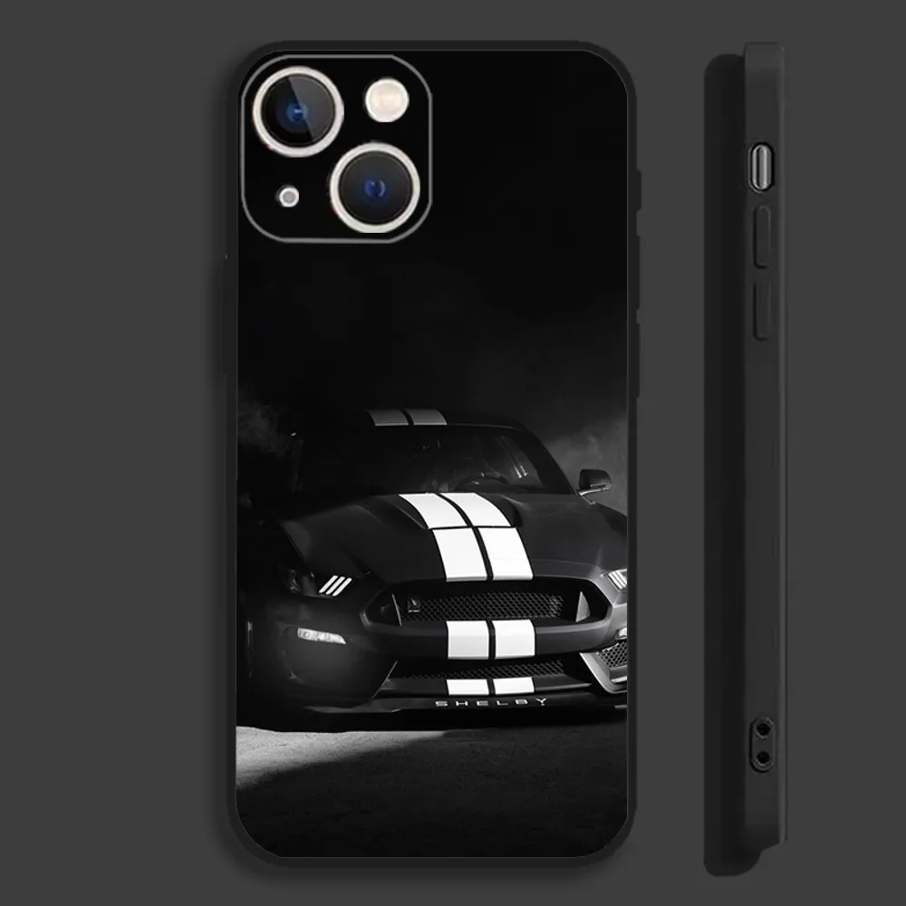 Cool F-Fords Car M-Mustang Phone Case For iPhone 16,15,14,13,12,11,Pro,Max,Plus,Mini,X,XS,XR,8,7,6,S,SE Soft Black Case