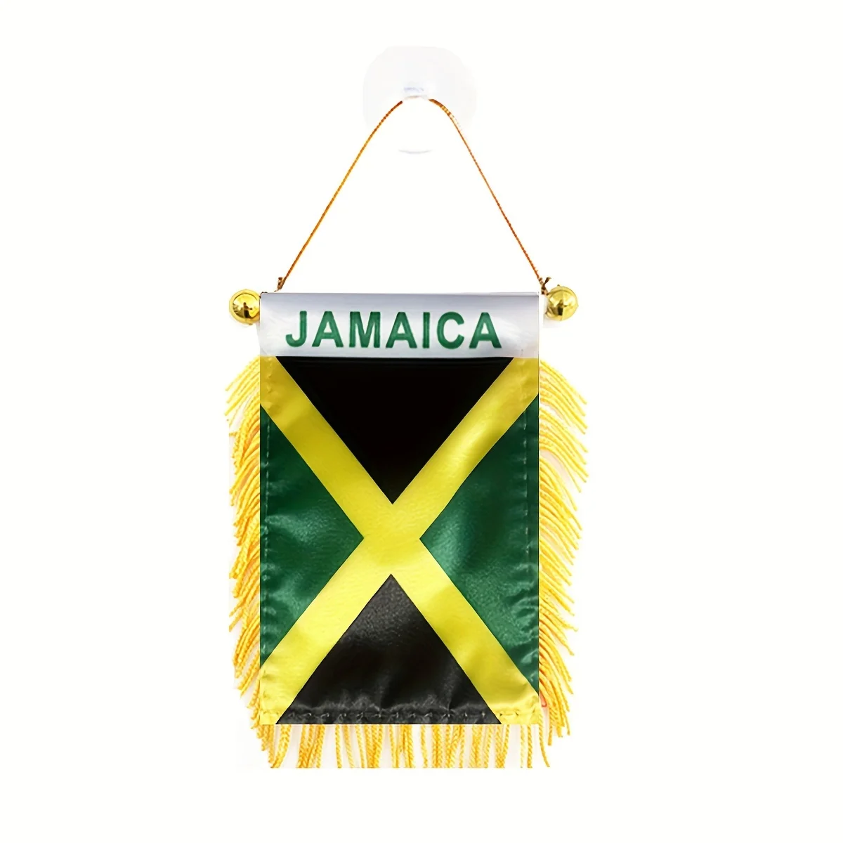 1pc/ 2pcs Jamaica Window Hanging Flag Jam Jm Flag 3x4 Inch 8x12cm Double Side Mini Flag Banner Car Rearview Mirror Decor