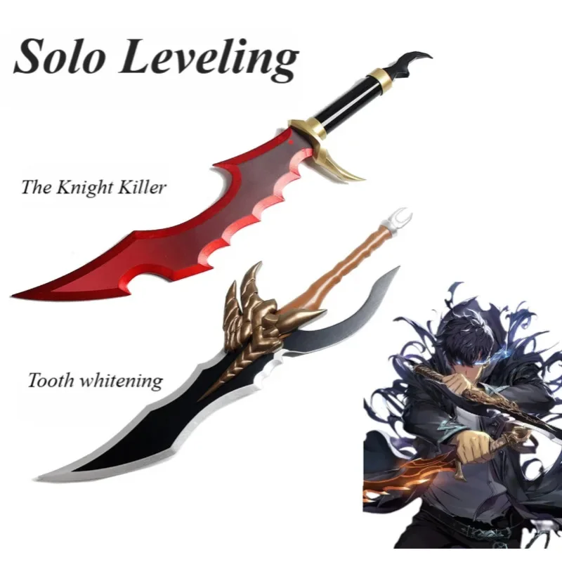 Solo Leveling Sunjinwoo Weapon 1:1 Cosplay Props Knight Killer Venom Fang Wooden Models Desktop Display Models