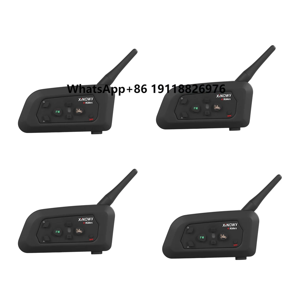

XiNOWY V4C Football Referee Intercom Headset 4 Users Group 1500M Bluetooth Full Duplex Communication Soccer Handball Hockey