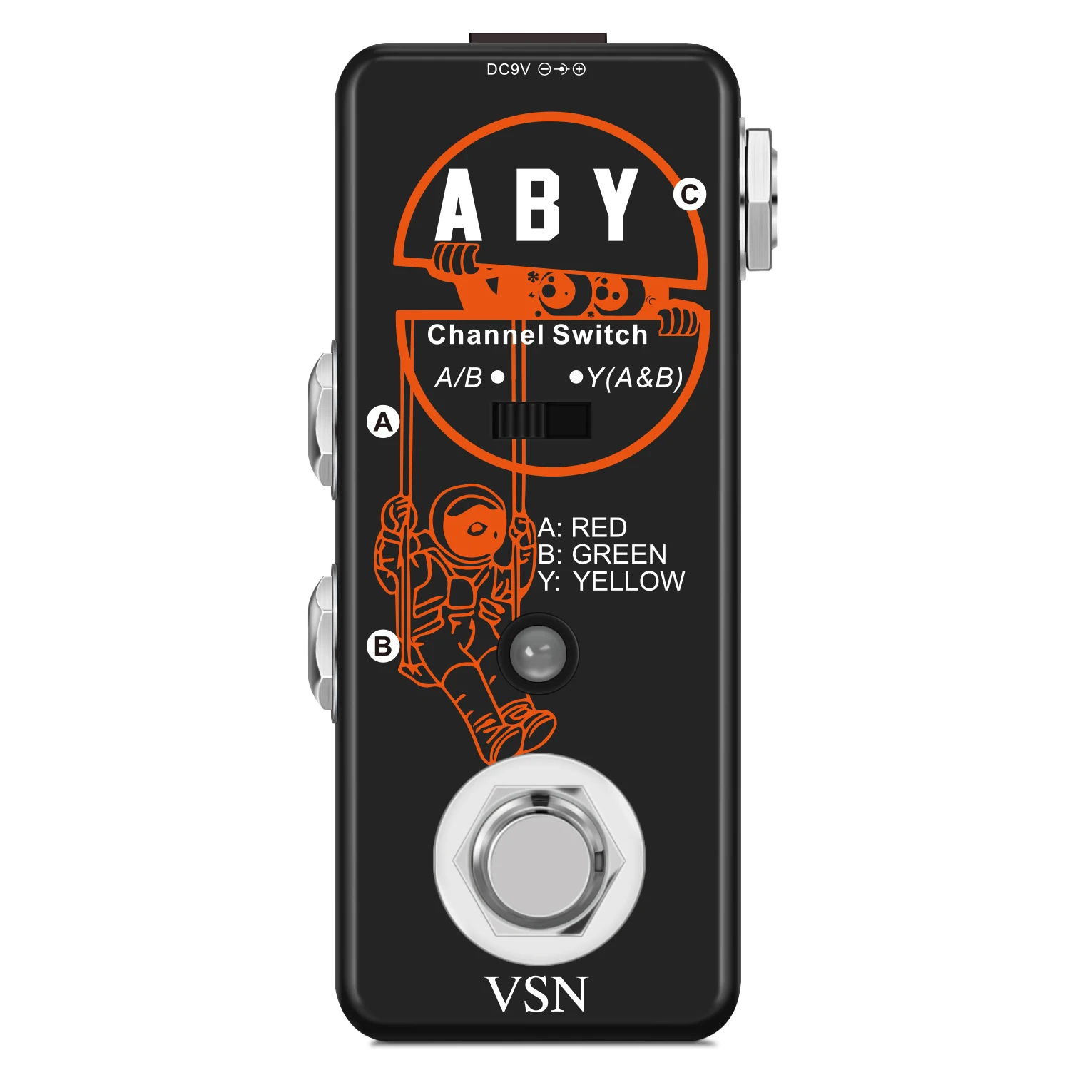 

VSN Guitar Pedals ABY Box Line Selector AB / Y Channel Switch Mini Guitar Effect Pedal Transmission Bypass Metal Shell Black