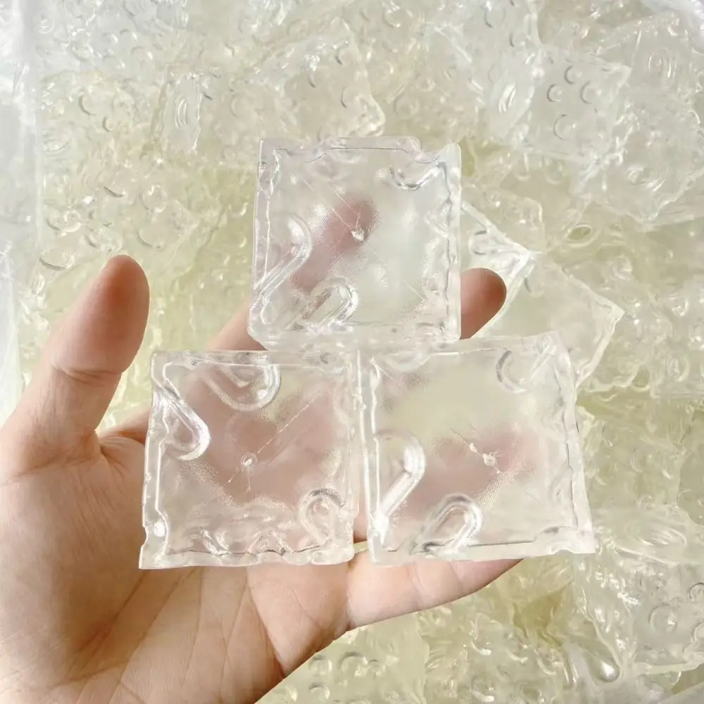 Sensory Triangle Square Cheese Ball Skin Squeeze Flexible DIY Empty Ball Skin Soft TPR With Lid DIY Pressure Ball Kit