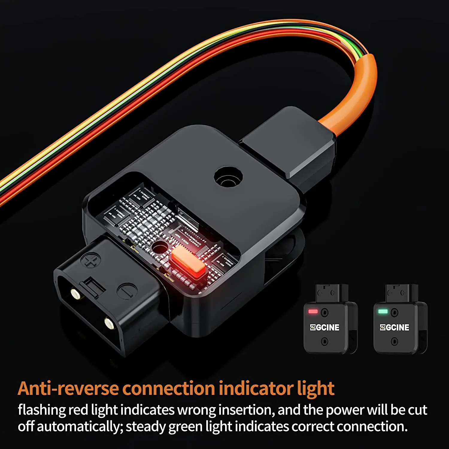 ZGCINE MD-P4 كابل محول D-Tap إلى 4 D-Tap بنقطة واحدة وأربعة مقسم 180 °   قابل للدوران للبطارية على شكل حرف V