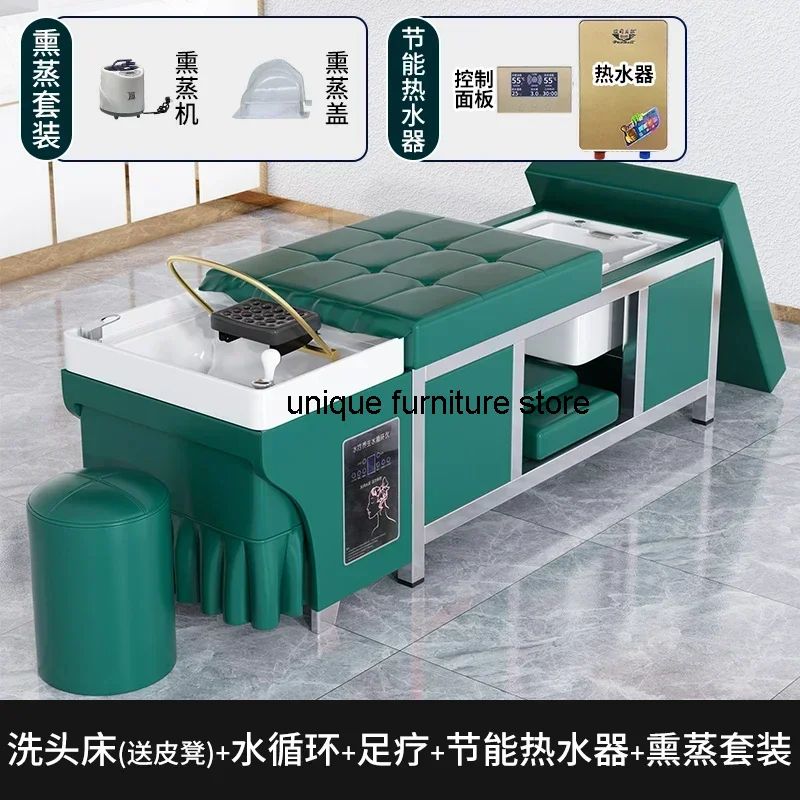 Foot Basin Hair Washing Bed Japanese Comfort Massage Head Spa Shampoo Chair Salon Luxury Behandelstoel Salon Equipment MQ50SC