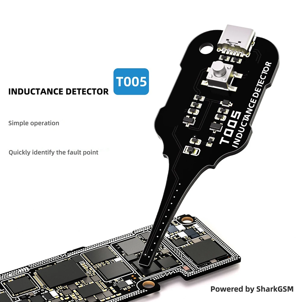 Inductor Detection Tool For Motherboard Coil Testing Electromagnetic Induction Tester With Green Light Indicator For PCB Repair