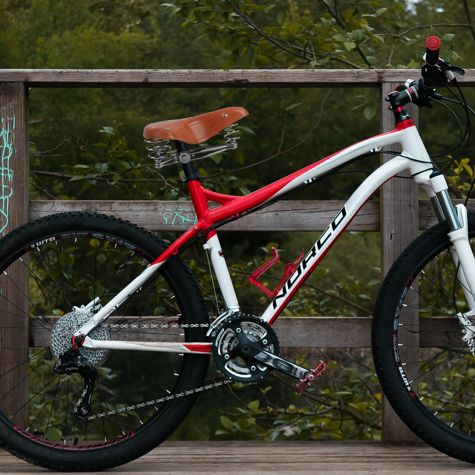 

Imitation Cow Bike Saddle Brown Durable Shockproof For Road Mountain Bike Cycling Seat Comfort Long Ride