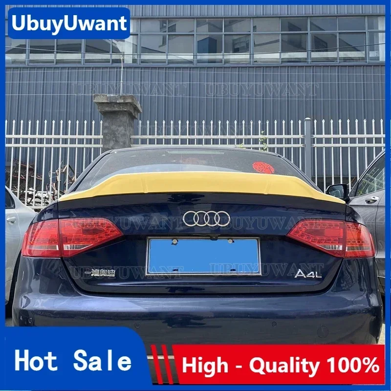 

R Style Car Rear Trunk Spoiler Wing for Audi A4 B8 B8.5 2009 - 2016 ABS Material Carbon Fiber Look Rear Lip Spoiler Trunk Wing