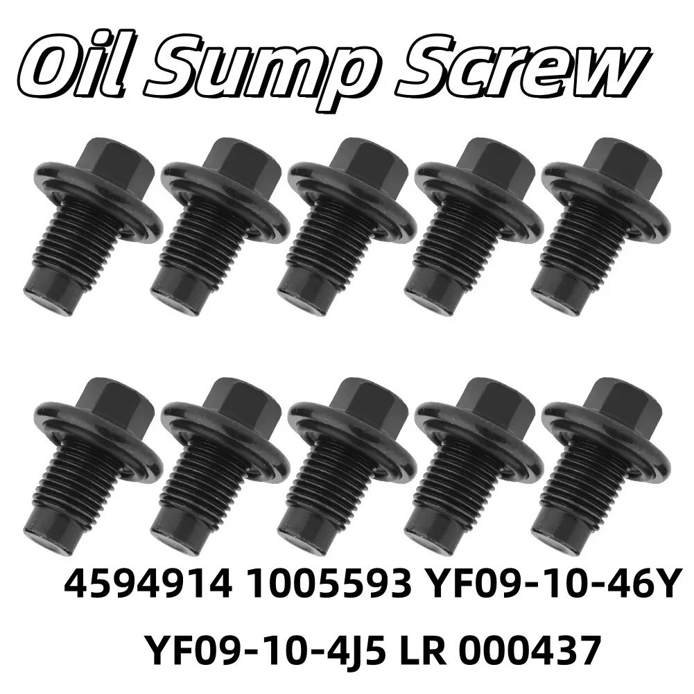 10x Oil Sump Screw 1013938 97JM6730BA 30711617 4594914 1005593 YF09-10-46Y YF09-10-4J5 For Ford For Cougar For Escort For Fiesta