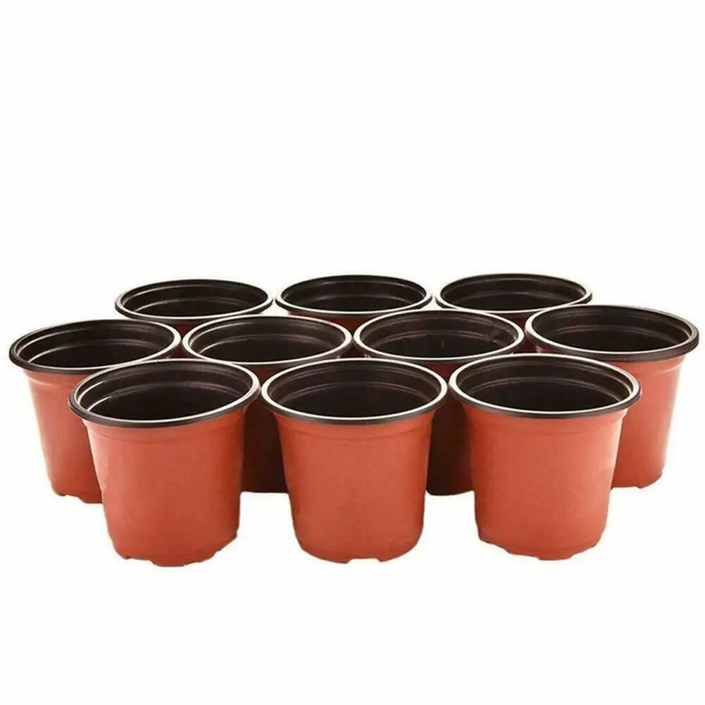 100pcs 90mm Grow Box Fall Resistant Tray For Home Garden Plant Pot Plastic Breathable Non-toxic Nursery Flower Pots Wholesale