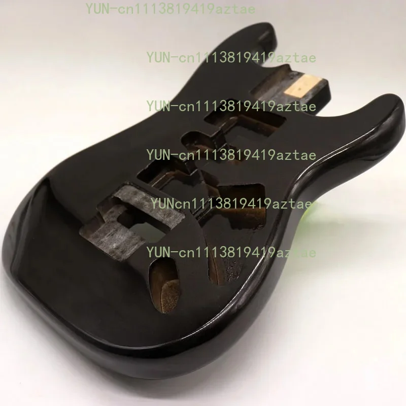 Black Barrel Electric Guitar Body FY ST Style Double Shake Tremolo System Durable Replacement for Musicians