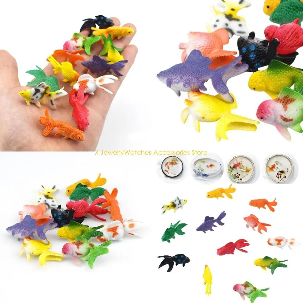 

31KD 12 Pcs PVC Goldfishes Models Epoxy Filling Material Crystal Ocean Resin Filler