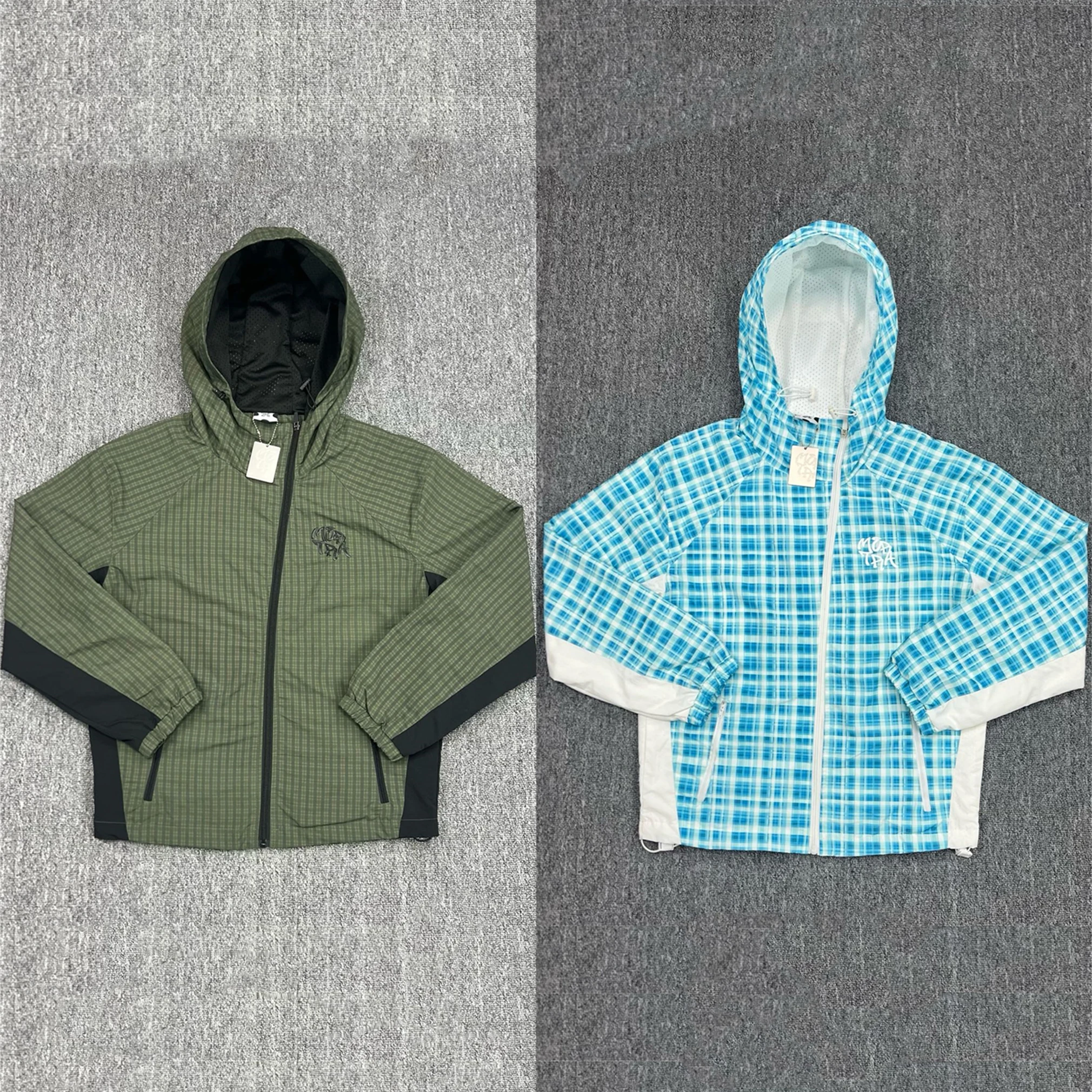 

25fw Mertra Zipper Grid Jacket Men Women High Quality Jackets Coat