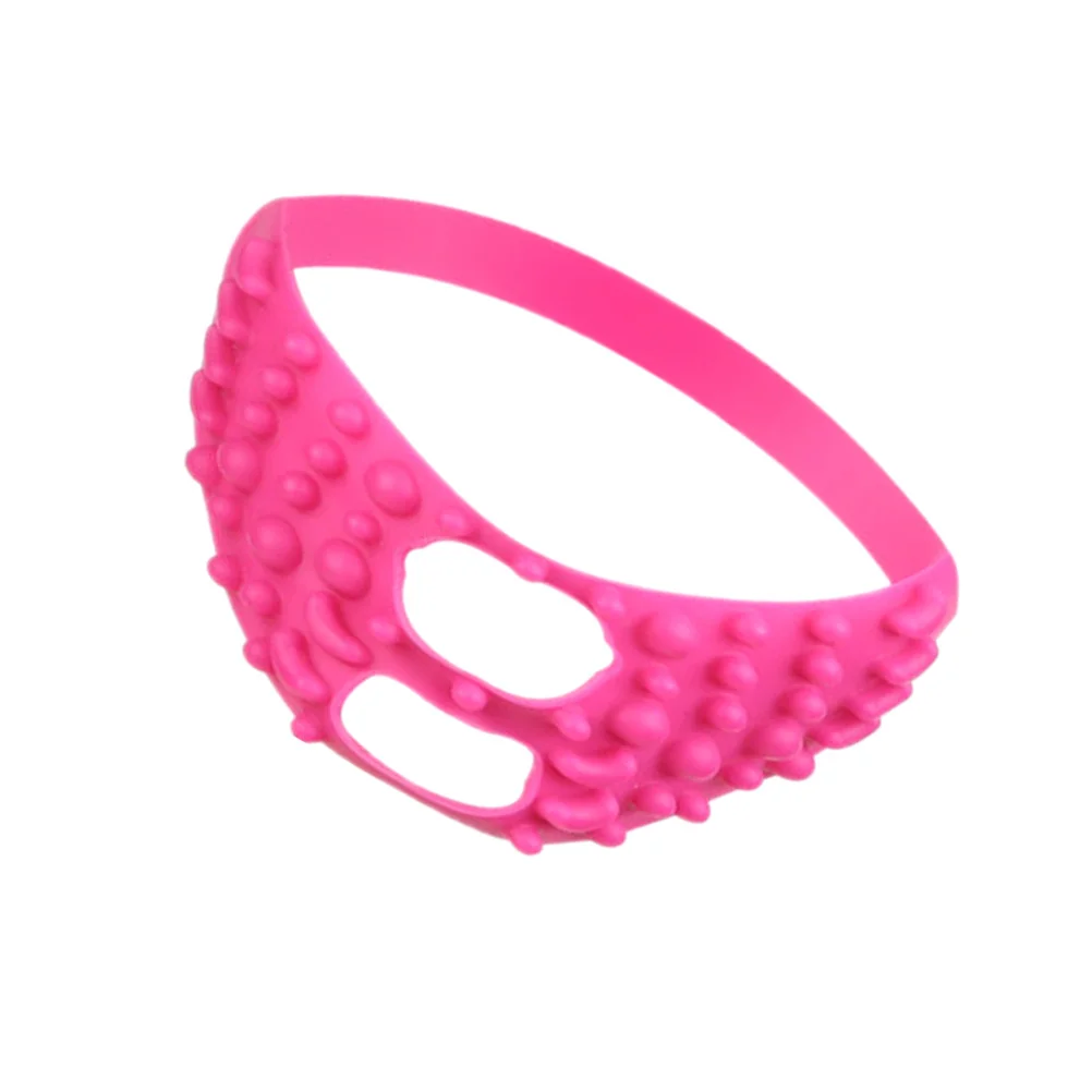 耐久性のあるテンション薄型フェイスマスク フェイスリフト Vストラップ 52個の圧力バンプ 血行促進 スリムで輝く肌に優しい