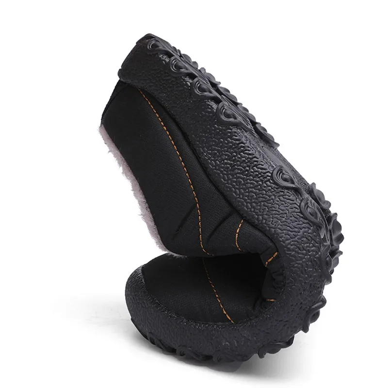 Winter Home Slippers Waterproof Men Shoes Warm Plush Slip On Slides Unisex Indoor Mens Shoes Fur Leisure Flat Cotton Footwear