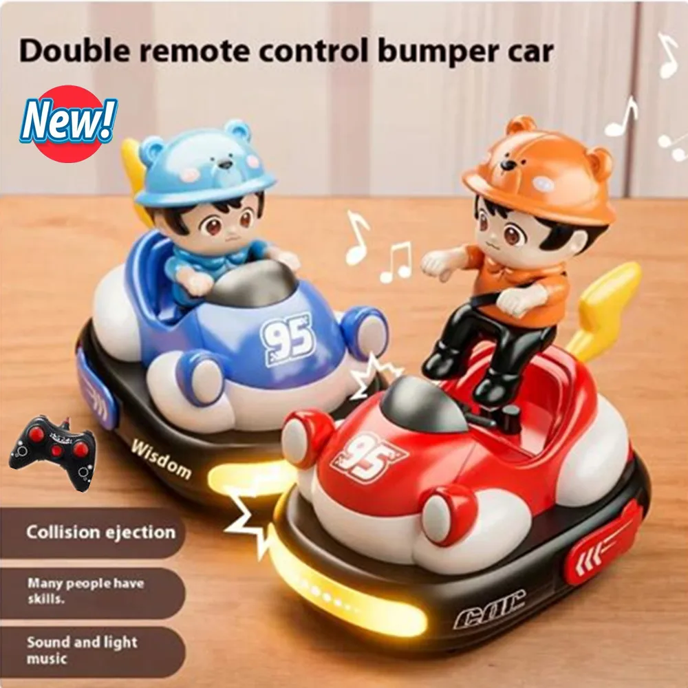 

Children's Cartoon Remote Control Collision Car Two Person Battle Drift Mini Catapult Go Kart Collision Parent-Child