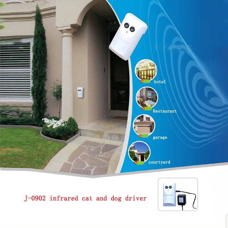 

J-0902 Wall-mounted Cat Driver Anti-cat Expulsion of Dog Equipment Wall Hanging Infrared Induction Type Ultrasonic Dog Driver