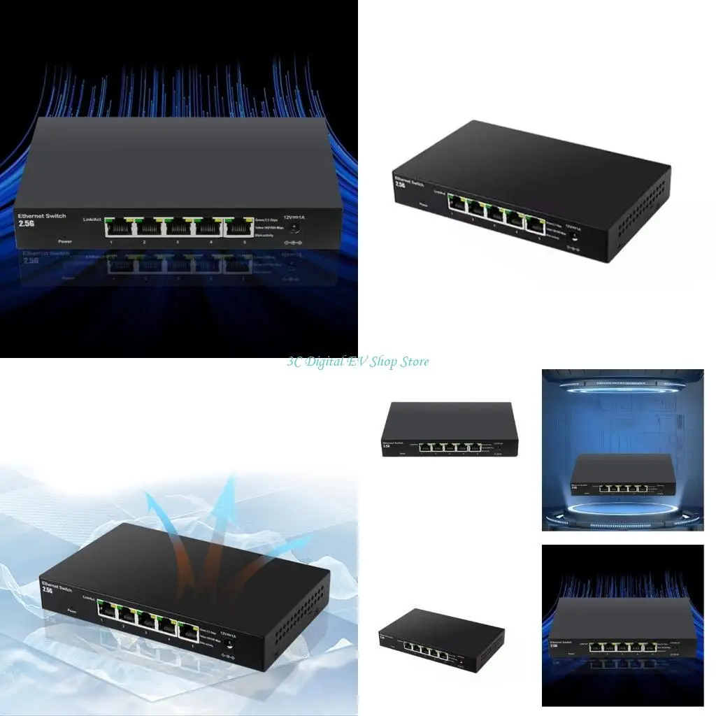 

E74D 5PORT 2,5 ГГц гигабит настольные переключатели коробка неуправляемого сетевого центра TXE239