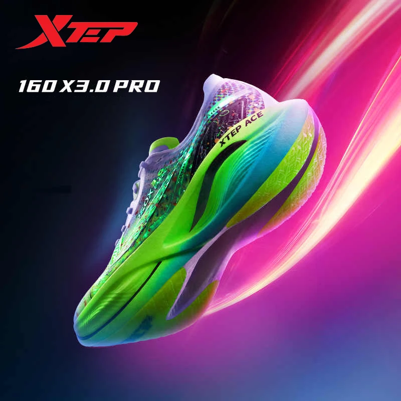 Xtep 160X 3.0 Pro Men Running Shoes Carbon Plate Professional Marathon PB Rebound Cushioning Sports Sneakers Male 978119110115