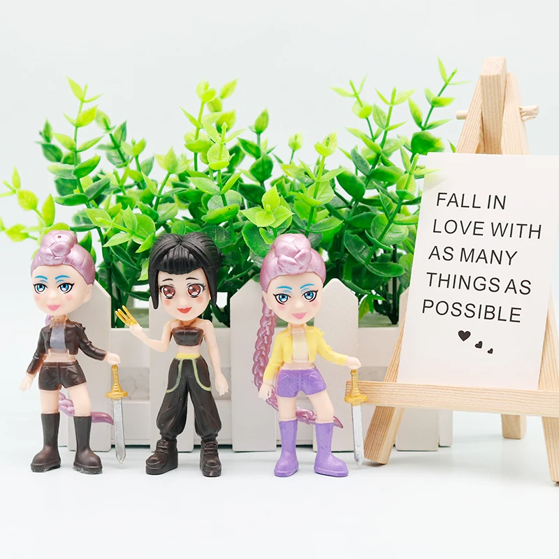 NIEUWE Anime KPop Demon Hunters Pop Vinyl Speelgoed Rumi Mira zoi Karakter vinyl masker beeldje Verjaardagscadeau Fan Club Geschenken