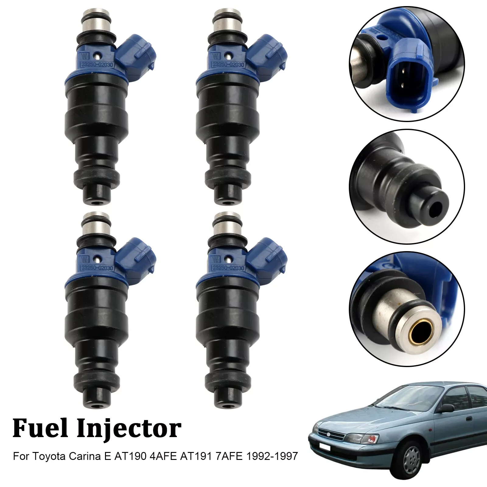 

4 шт. топливные форсунки 23250-02030 для Toyota Carina E AT190 4AFE Corolla 1992-1997 годов 2325002030 БЕСПЛАТНАЯ ДОСТАВКА!! !