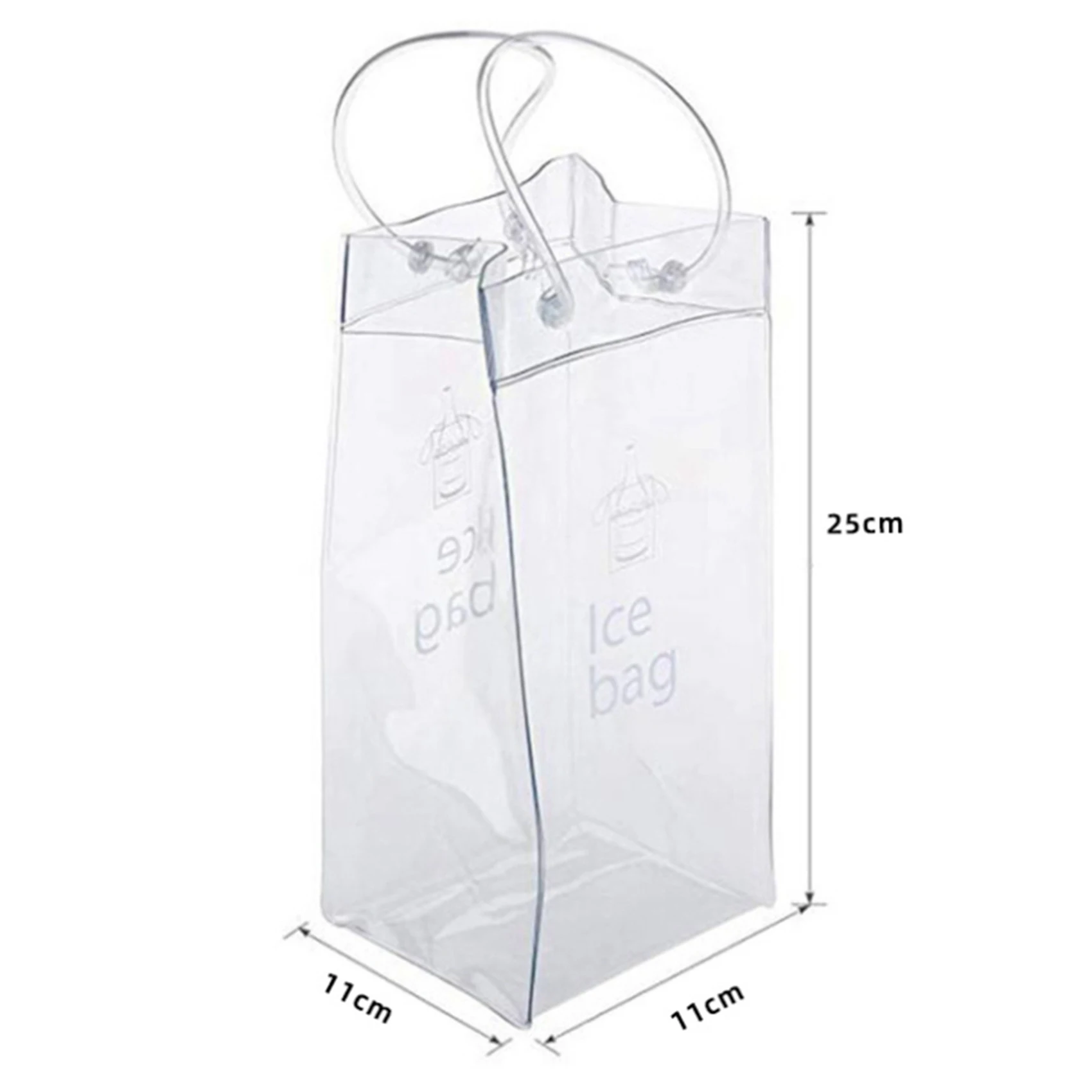 

ICON-6 Pieces Portable Ice Wine Bag Wine Cooler Bag PVC Wine Pouch Bags With Handle For Champagne, Cold Beer, Wine