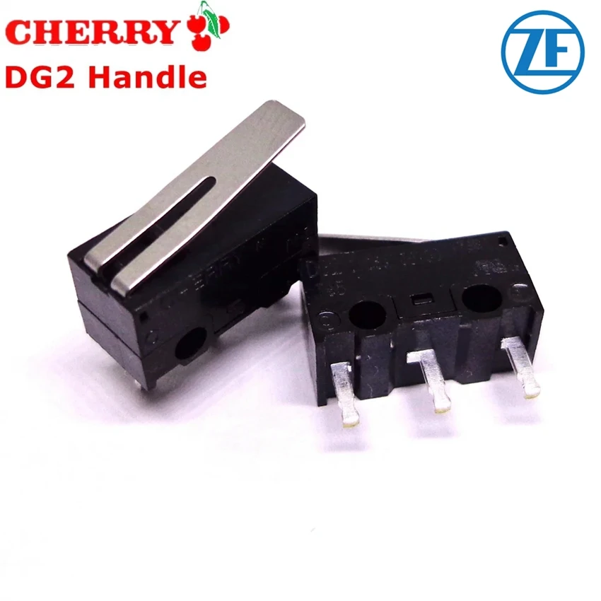 CHERRY/ZF 100%-NEW 10PCS DG2 0.05A 30VDC T85 Mouse micro switch BLACK GRAY HANDLE