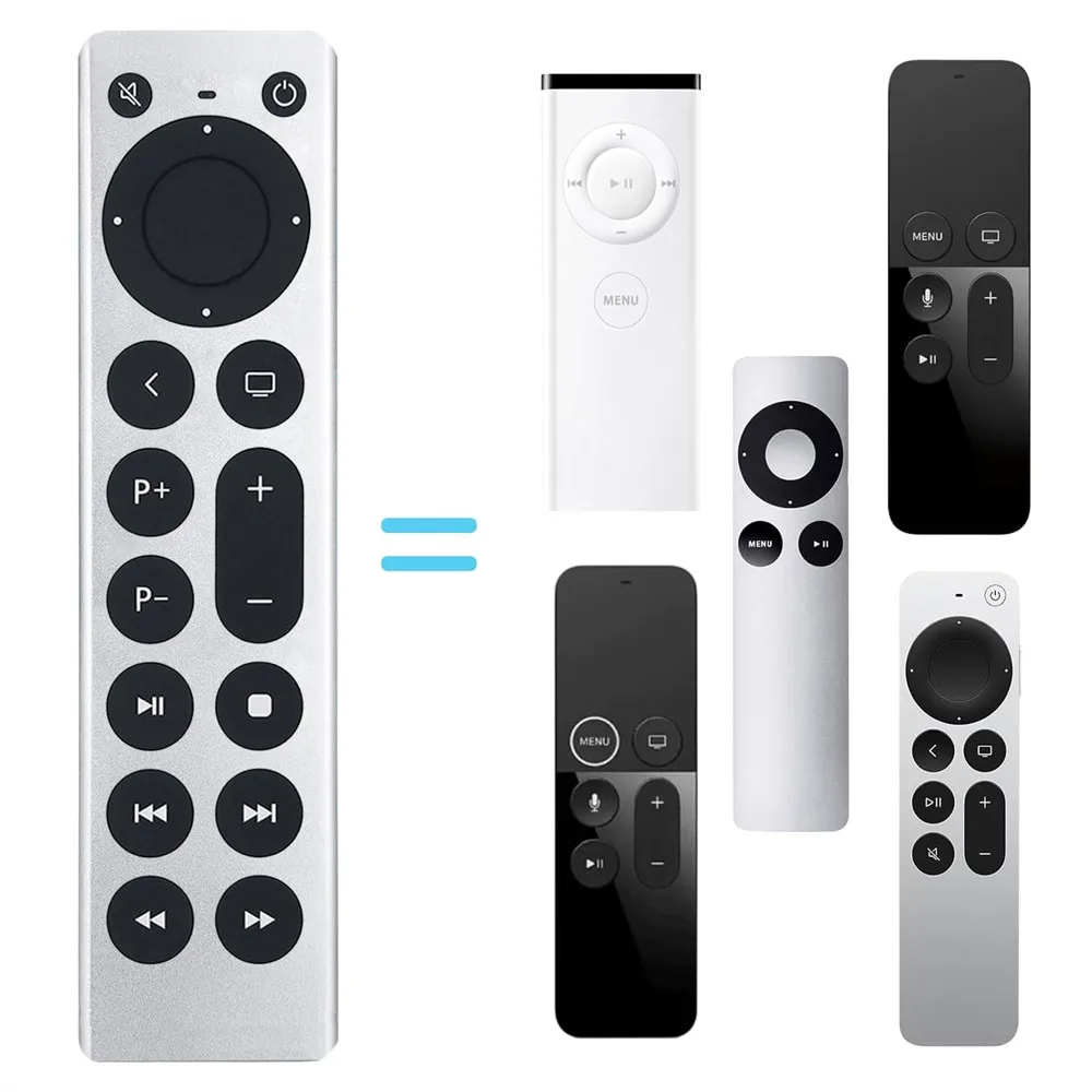 Replacement Remote Control for Apple TV Universal 4K Gen 1 2 3 4 HD A2169 A1842 A1625 A1427 A1469 A1378 A1218(No Voice Function)