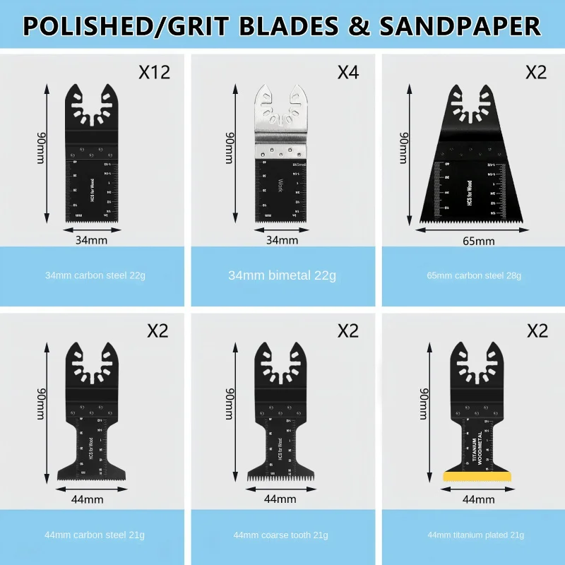 Hot Selling Swing Tool Accessories 31 Suit Multi-Functional Universal Oscillating Saw Blade