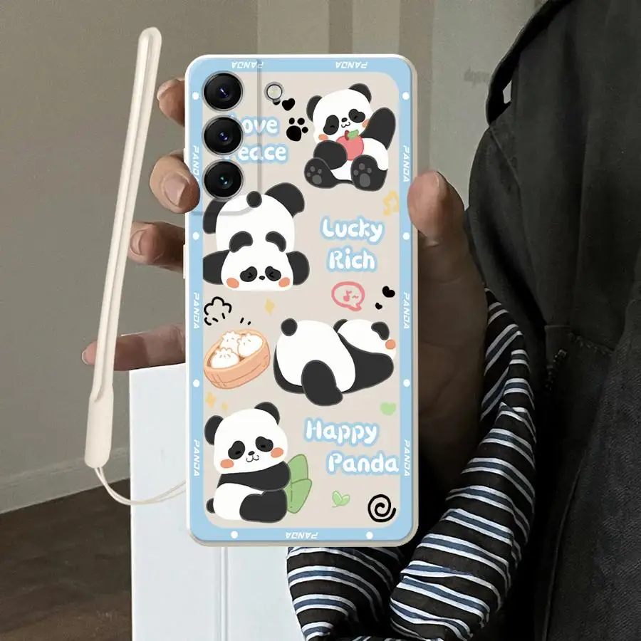 Phone Cover Case for Samsung Galaxy A15 A51 A36 A26 A13 A14 A22 A52 A24 A35 A34 A16 A11 A12 Cute Panda