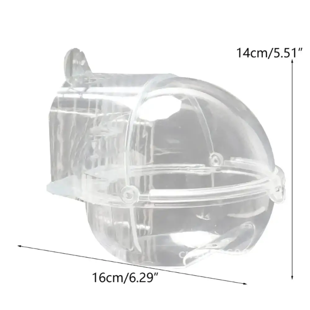 

Parrot Bath Tub Bird Shower Box Bird Bathing Tub Transparent Supplies Accessories Bath Device External Cage