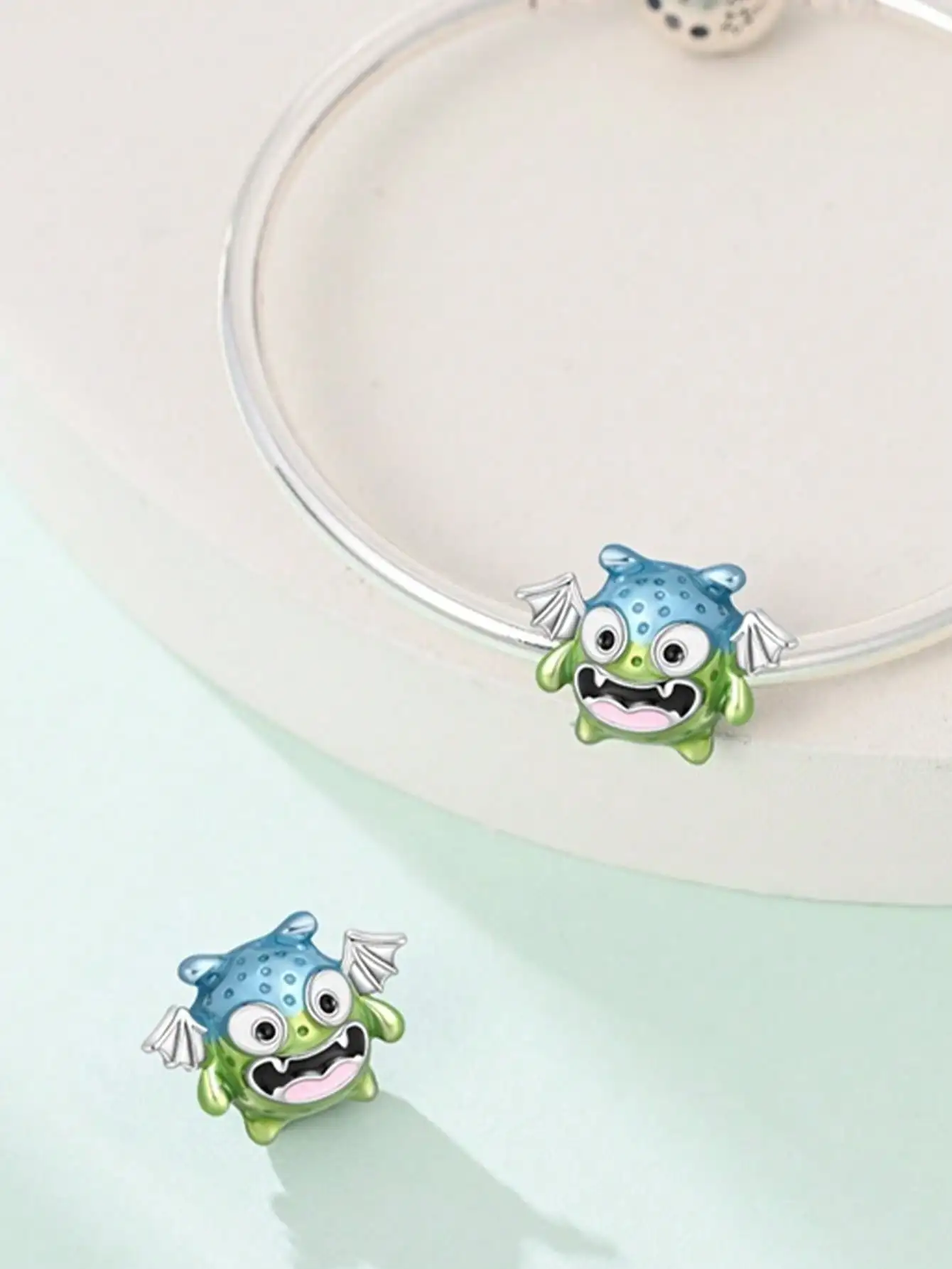 سحر بلاتا لطيف ليتل الوحش الخرز سحر الفضة مطلي لسحر الفضة مطلي سوار الأصلي لصنع المجوهرات