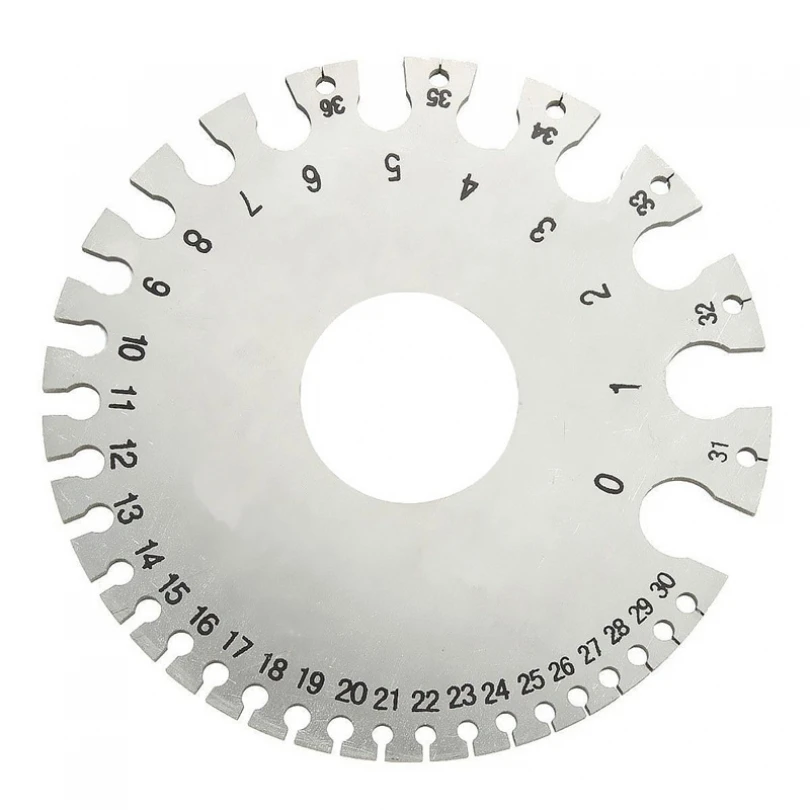 

Thickness Measuring Gauge 0.3125"-0.007" Scale Stainless Steel Round Diameter Gage Tool for Non-ferrous Wire and Metal