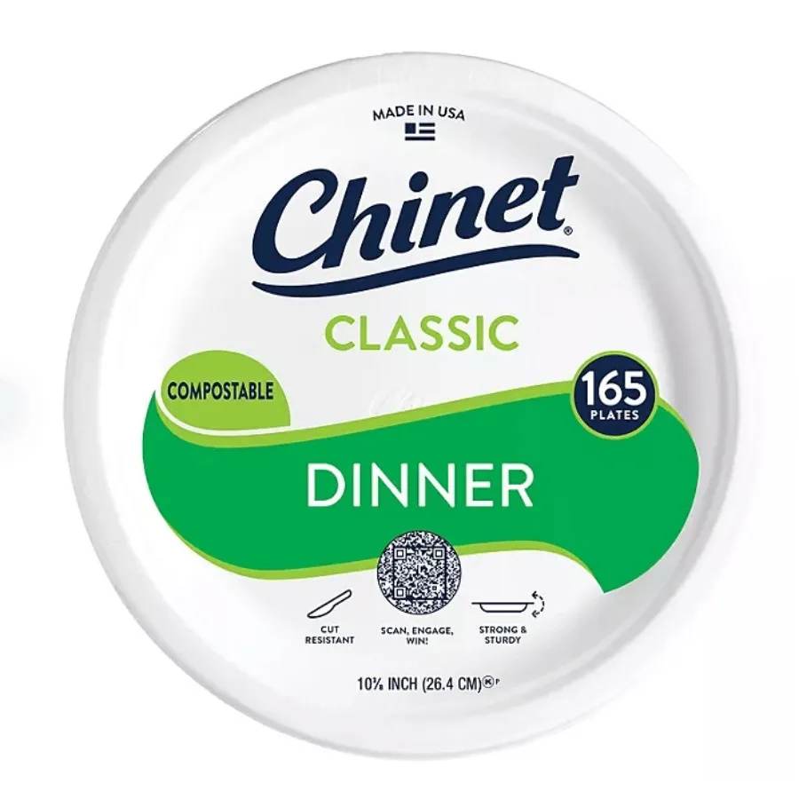 

Бумажные тарелки Chinet Classic Dinner 10,375 165 карат.